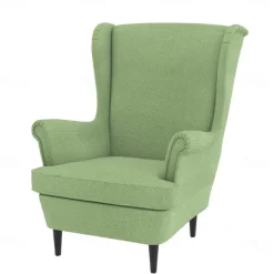 Wingback Chair Cover Armchair Cover Single Seat Solid Color Quilted Polyester Slipcovers STANDcover LITB PRIME cover