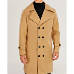Winter Coat Overcoat Peacoat Trench Coat Business Casual Fall Winter 95% polyester 5% cotton Outerwear Clothing Apparel Notch lapel collar