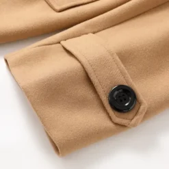 Winter Coat Overcoat Peacoat Trench Coat Business Casual Fall Winter 95% polyester 5% cotton Outerwear Clothing Apparel Notch lapel collar