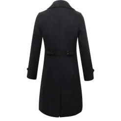 Winter Coat Overcoat Peacoat Trench Coat Business Casual Fall Winter 95% polyester 5% cotton Outerwear Clothing Apparel Notch lapel collar