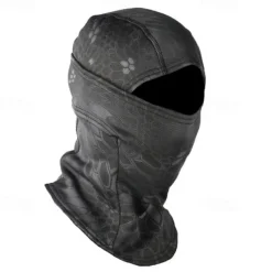 Winter Windproof Warm Tactical Camouflage Balaclava Hat, Plus Velvet Warm Balaclava, For Cycling, Driving, Skiing