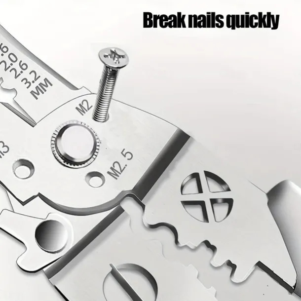 Wire Stripper, Multifunctional Metal Lock Cutting Sharp Wire Cutting Pliers, Used For Household Appliance Repair, Mechanical Repair, Electrician Wire Cutting, Crimping, Splitting, Winding