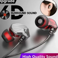 Wired Earphones with Mic 3.5mm in Ear Headphones Noise Isolation Waterproof Cordless Stereo Earbuds Rich Bass with 1.2 Meters Cord Volume Control for Phone Laptop PC Tablet MP3 Player