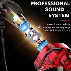 Wired Earphones with Mic 3.5mm in Ear Headphones Noise Isolation Waterproof Cordless Stereo Earbuds Rich Bass with 1.2 Meters Cord Volume Control for Phone Laptop PC Tablet MP3 Player