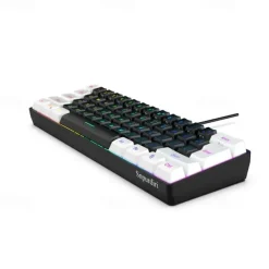 Wired Gaming Keyboard Small RGB Backlit Membrane Gaming Keyboard Ultra-Compact Mini Waterproof Keyboard For PC Computer Gamer