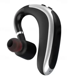 Wireless Bluetooth 5.0 Headset Waterproof Sport Bluetooth Earpiece Business Earhook Earphones Driving Trucker Headset Earbuds Noise Cancelling with Microphone for IOS Android Windows Smartphone