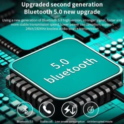 Wireless Bluetooth 5.0 Headset Waterproof Sport Bluetooth Earpiece Business Earhook Earphones Driving Trucker Headset Earbuds Noise Cancelling with Microphone for IOS Android Windows Smartphone