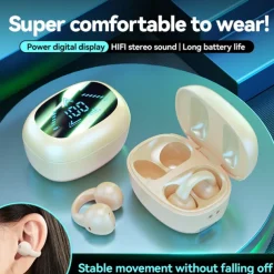 Wireless Bluetooth Earbuds Open Earbuds Clip-On Earbuds Bone Conduction Earbuds For Workout