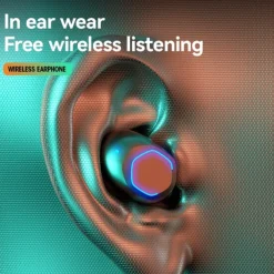 Wireless Bluetooth Earbuds TWS Headphones with LED Power Display in-Ear Stereo Earphones with Microphone