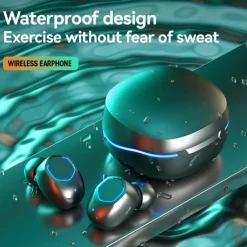 Wireless Bluetooth Earbuds TWS Headphones with LED Power Display in-Ear Stereo Earphones with Microphone