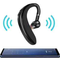 Wireless Bluetooth5.0 Headphone, Long Standby Business Earphone with Microphone, Waterproof Sport Bluetooth Headset, Noise Cancelling Earhook Earbuds for IOS Android Windows Smartphone
