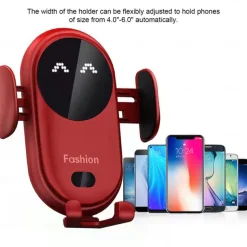 Wireless Car Charger Phone Mount Car Wireless Charger Phone Holder Infrared Induction 10W Qi Fast Charge Compatible For All