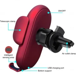 Wireless Car Charger Phone Mount Car Wireless Charger Phone Holder Infrared Induction 10W Qi Fast Charge Compatible For All