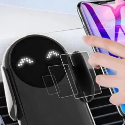 Wireless Car Charger Phone Mount Car Wireless Charger Phone Holder Infrared Induction 10W Qi Fast Charge Compatible For All