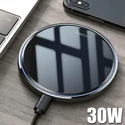 Wireless Charger 30W Quick Charging Pad Phone Charger Wireless Fast Charging Dock Charger for Apple Iphone Samsung Xiaomi Huawei Android Mobile Phones