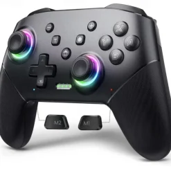 Wireless Controller For Nintendo Switch OLED Console Pro Gamepad with 600Mah Rechargeable Battery Programmable Turbo Function
