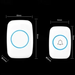 Wireless Doorbell kitPlug-in Receiverelderly pagerWaterproof Push Button with 1000 feet Operating Range 5 Volume Levels60 ChimesLED flash&CD Sound For Home/Office/Classroom Use