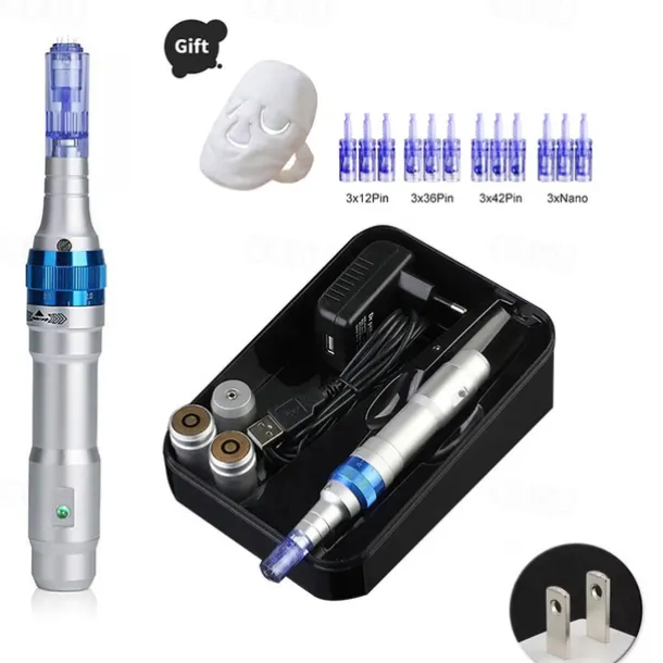 Wireless Dr Pen Ultima A6 Electric Derma Stamp Rechargeble Dermapen Microneedling For Skin Care Semi Permanent Tattoo Salon Beauty Device