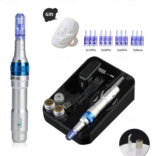 Wireless Dr Pen Ultima A6 Electric Derma Stamp Rechargeble Dermapen Microneedling For Skin Care Semi Permanent Tattoo Salon Beauty Device