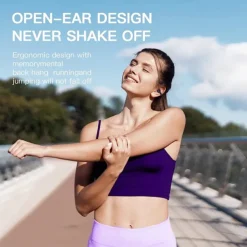 Wireless Ear Clip Bone Conduction Headphones Headset Clip On Open Ear Earbuds Bone Conduction Earbuds Head Set Workout Cycling Running Work Headphones Bone Conducting Induction Earphones