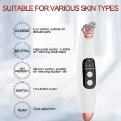 Wireless Electric Blackhead Remover Pore Vacuum Acne Pimple Removal Tool Acne Needle Set