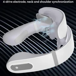Wireless Electronic Neck Massager 4D Shiatsu Cervical Massager Stiff Neck Massage Health Care Therapy Pulse Pain Relief