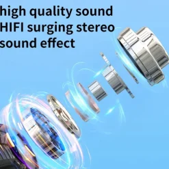 Wireless Headset with Bluetooth 5.3 with Mic Separate In-Ear Sport Waterproof TWS Hands-Free