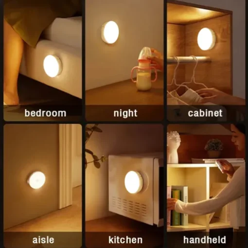 Wireless Motion Sensing Wall Light Charging Night Light Night Automatic Sensing Light Kitchen Bedroom Decorative Light