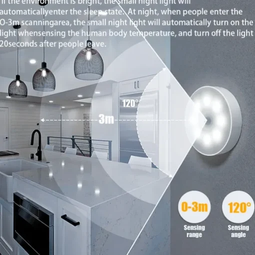 Wireless Motion Sensing Wall Light Charging Night Light Night Automatic Sensing Light Kitchen Bedroom Decorative Light