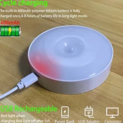 Wireless Motion Sensing Wall Light Charging Night Light Night Automatic Sensing Light Kitchen Bedroom Decorative Light