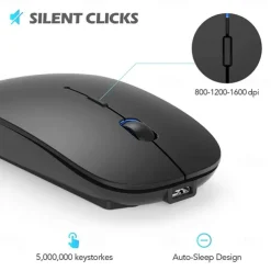 Wireless Optical Mouse Mice 2.4GHz USB Receiver Portable Mini Mice Rechargeable Adjustable DPI Levels Bluetooth Mouse Mice