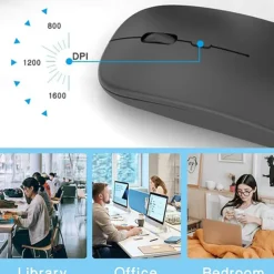 Wireless Optical Mouse Mice 2.4GHz USB Receiver Portable Mini Mice Rechargeable Adjustable DPI Levels Bluetooth Mouse Mice