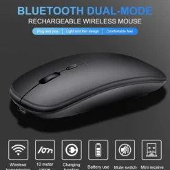 Wireless Optical Mouse Mice 2.4GHz USB Receiver Portable Mini Mice Rechargeable Adjustable DPI Levels Bluetooth Mouse Mice