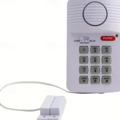 Wireless Security Alarm System for Home Garage & Shed - Includes Door & Window Keypad Battery Powered (3 AA Batteries Not Included)