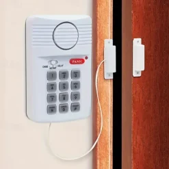 Wireless Security Alarm System for Home Garage & Shed - Includes Door & Window Keypad Battery Powered (3 AA Batteries Not Included)