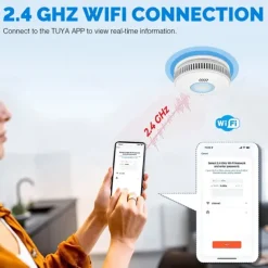Wireless Smoke Detector Smoke Alarm Photoelectric Sensor Fire Alarm Detector Advanced Smoke Alarm WiFi APP