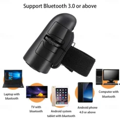 Wireless Travel Mouse Optical Ring Mice Ergonomic Finger Handheld Bluetooth Mouse Compatible 1600DPI 2.4G