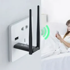 Wireless Wifi Signal Amplifier 300Mbps 2.4G Portable Signal BoosterRepeater USB-Powered High-Power WiFi Hotspot Extender ForComputer Office Indoor