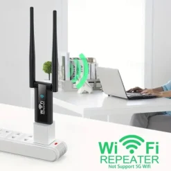 Wireless Wifi Signal Amplifier 300Mbps 2.4G Portable Signal BoosterRepeater USB-Powered High-Power WiFi Hotspot Extender ForComputer Office Indoor