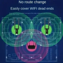 Wireless Wifi Signal Amplifier 300Mbps 2.4G Portable Signal BoosterRepeater USB-Powered High-Power WiFi Hotspot Extender ForComputer Office Indoor