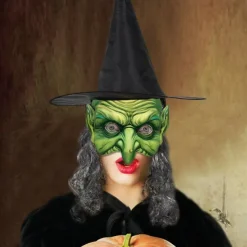 Witch Costume Accessory Sets Hat Mask Adults' Women's Scary Costume Halloween Carnival Easy Carnival Costume for Walpurgis Night