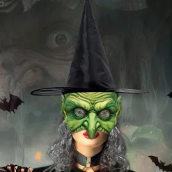 Witch Costume Accessory Sets Hat Mask Adults' Women's Scary Costume Halloween Carnival Easy Carnival Costume for Walpurgis Night