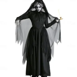 Witch Devil Ghost Bride Halloween Cosplay Costume Party Costume Masquerade Walpurgis Night Outfits Cosplay Adults' Women's Masquerade Mardi Gras Performance Party Halloween Easy Halloween Costumes