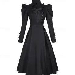 Witch Elphaba Dress Cloak Outfits Walpurgis Night Movie TV Theme Costumes Movie Cosplay for Women's Adults' Halloween Carnival Mardi Gras Performance Party Stage