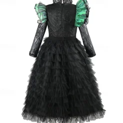 Witch Fairy Elphaba Dress Tulle Dresses Movie Cosplay Costume Carnival Costume Walpurgis Night Dress Up Movie Cosplay for Girls' Kids Halloween Carnival World Book Day Performance Party Comic Con