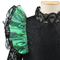 Witch Fairy Elphaba Dress Tulle Dresses Movie Cosplay Costume Carnival Costume Walpurgis Night Dress Up Movie Cosplay for Girls' Kids Halloween Carnival World Book Day Performance Party Comic Con