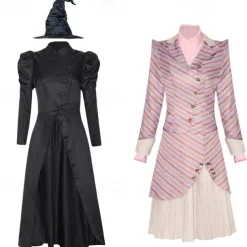 Witch Glinda Dress Cosplay Costume Outfits Walpurgis Night Cosplay Movie Cosplay for Women's Adults' Carnival Masquerade Mardi Gras Performance Party Stage