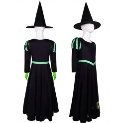 Witch Glinda Elphaba Dress Outfits Costume Walpurgis Night Movie TV Theme Costumes Movie Cosplay for Girls' Kid's Halloween Carnival Mardi Gras Performance Party Stage