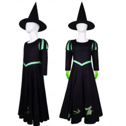 Witch Glinda Elphaba Dress Outfits Costume Walpurgis Night Movie TV Theme Costumes Movie Cosplay for Girls' Kid's Halloween Carnival Mardi Gras Performance Party Stage