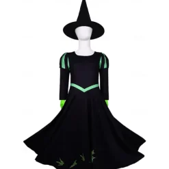 Witch Glinda Elphaba Dress Outfits Costume Walpurgis Night Movie TV Theme Costumes Movie Cosplay for Girls' Kid's Halloween Carnival Mardi Gras Performance Party Stage